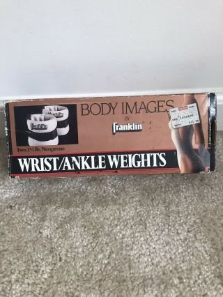Vintage Wrist/ankle Weights Body Images By Franklin Two 2 1/2 Ib Neoprene