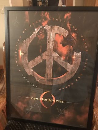 A Perfect Circle Signed Framed 18x24 Poster By Billy Howerdel / Maynard James