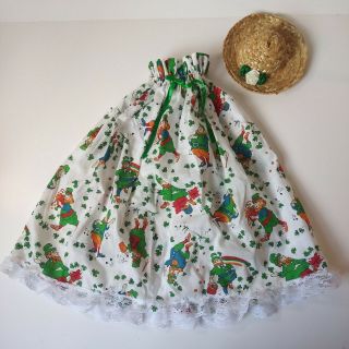 Vintage Porch Goose Outfit Clothes Dress St.  Patrick 
