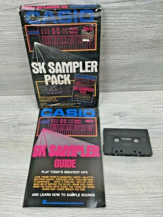 Vintage 1975 Casio Keyboard Sk Sampler Guide W/ 100 Song Cassette