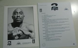 2pac Strictly 4 My N.  I.  G.  G.  A.  Z.  Press Kit With Photo Tupac Shakur Rap Hip Hop