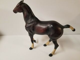 Vintage Hartland Plastic Brown & White Collectible Horse 8 " Tall