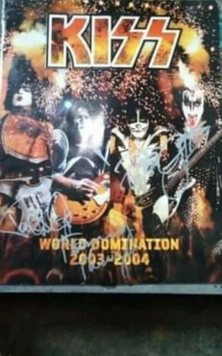 Kiss Autographed 2003 - 4 World Domination Tour Program
