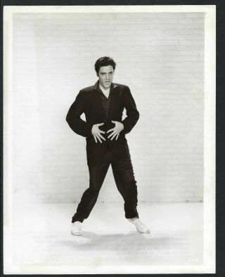 Elvis Presley Stunning Portrait Young Jailhouse Rock Photo Mgm Stamp