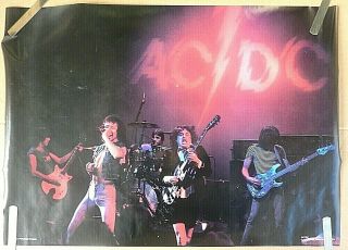 For Rob Only Ac/dc Bon Scott Stage Skid Row 1980 Vintage Music Poster