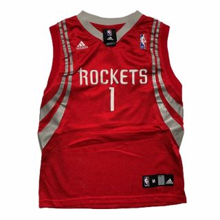 Vintage Houston Rockets Tracy Mcgrady Jersey Youth Size M Red Adidas Nba