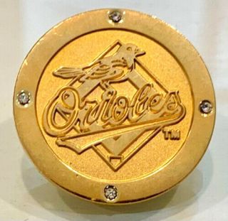 Authentic Vintage Peter David Baltimore Orioles Gold Diamond Logo Lapel Pin Mlb