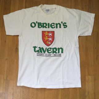Vintage 1992 O’brien’s Tavern Ireland Shirt M L - Single Stitch Irish Bar