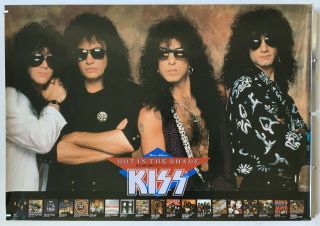 Kiss Japan 1989 Promo Only Poster Hot In The Shade Gene Simmons More Listed