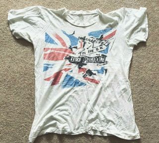 Vintage Sex Pistols Anarchy In The Uk T - Shirt C.  1982 Previously Worn