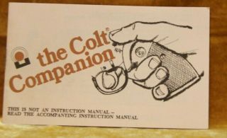 Colt Firearms " The Colt Companion Version 10/92 73m
