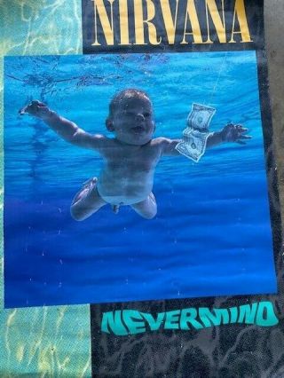 Nirvana - Nevermind 1991 Promo Poster - Sub Pop - Kurt Cobain