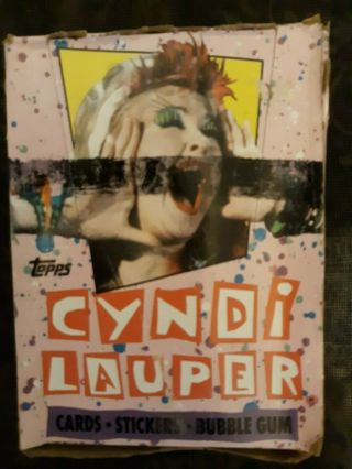 Vintage 1985 Topps Cyndi Lauper Trading Cards Box 36 Wax Packs
