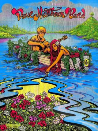 Dave Matthews Band (dmb) " Everyday " Rainbow Foil Variant Poster - James Flames