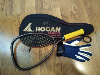 Vintage Pro - Kennex Marty Hogan Graphite Racquetball Racket 3 5/8 Sl W/cover