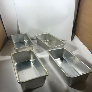 Set Of 4 Vintage Mirro Aluminum 7 - 1/2” Loaf Pans
