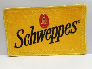 Vintage - Embroidered Schweppes Patch - 8 1/2 Inches By 5 Inches