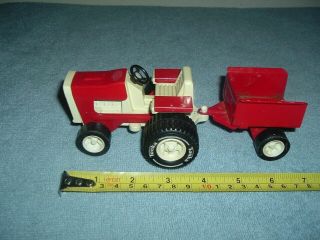 Tonka Small Red Lawn Tractor Vintage 1980s Pressed Steel Tractor And Trailer