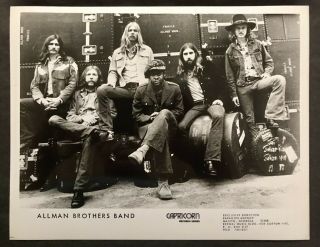 Allman Brothers Band 8 X 10.  25 Inch Publicity Photo From 1971