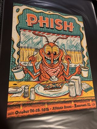 Phish Allstate Rosemont,  Il 2018 Varient Phil Guy Burrito Breath Not Pollock