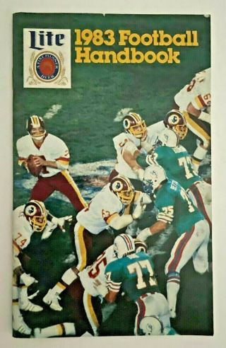 1983 Nfl Miller Lite Vintage Football Handbook John Madden Theismann