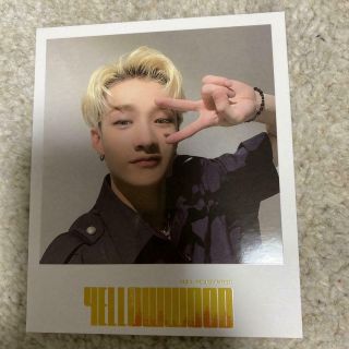 Stray Kids Bang Chan Official Polaroid Photo Card Yellow Wood Taiwan Ver.