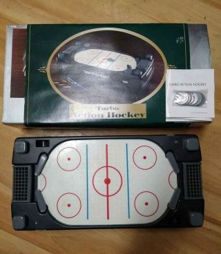 Vintage Desktop Turbo Action Air Hockey Game