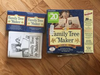 Family Tree Maker Version 7 Win 95/98 20 - Cds Software/book/ Set Vintage Complete