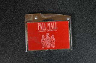 Vintage Pall Mall Famous Cigarettes Flat Advertising Lighter Continental