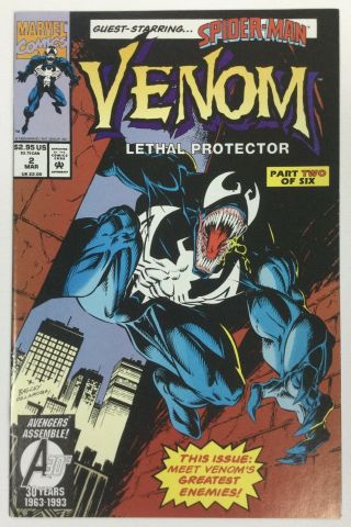 Venom Lethal Protector 2 Spider - Man Spiderman Vintage Marvel 1993