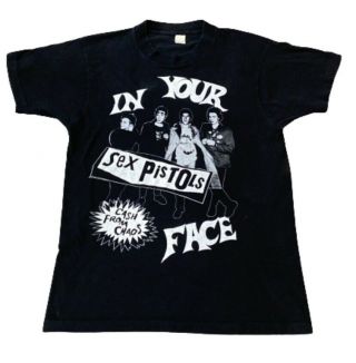 Vtg Sex Pistols In Your Face Cash From Chaos 2 Sided Large Single Stitch T - Shirt