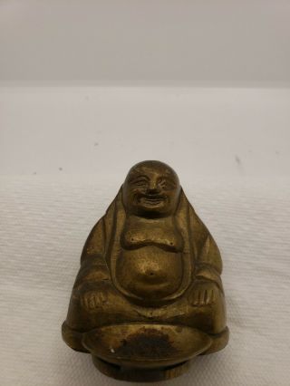 Vintage Gilt Bronze Sitting Budda Buddah Inscense Burner