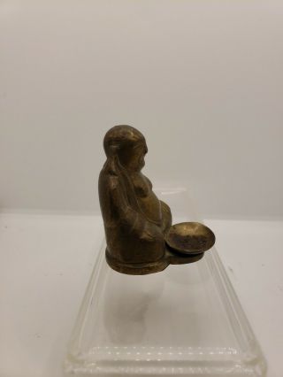 Vintage Gilt Bronze Sitting Budda Buddah Inscense Burner 2