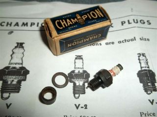 Vintage Ignition Model Engine V - 2 Champion Spark Plug - ?