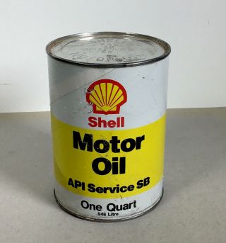 Vintage Shell Motor Oil Can Man Cave Item