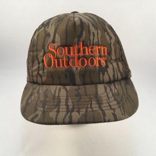 Vintage Southern Outdoors Camo Snapback Baseball Cap Hat Made In Usa