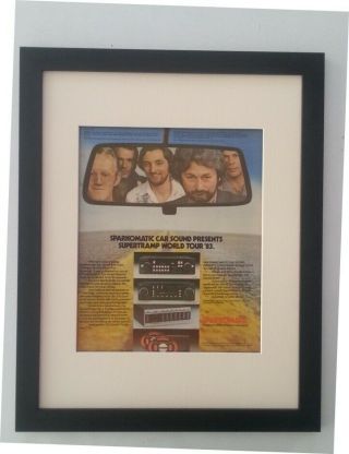 Supertramp Europe Us Tour 1983 Poster Ad Quality Framed Fast World Ship