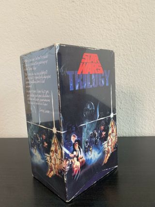 Star Wars Vhs Trilogy 1977,  1980,  1983 Vintage 1992 Box Set Fox Video