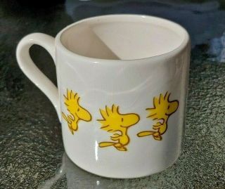 Vintage Peanuts Snoopy & Woodstock Mini Ceramic Cup Japan 2