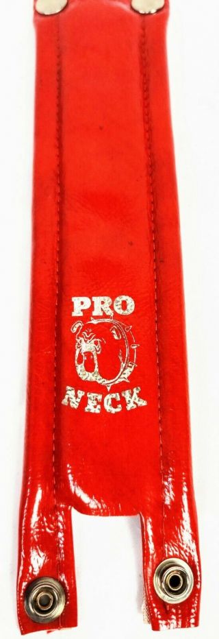 Nos Vintage Red Leather Double Padded Pro Neck Bmx Bike Pad Sleeve 1 Piece