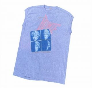 Vintage David Bowie T Shirt Serious Moonlight Tour Large Grey 1983 Rare