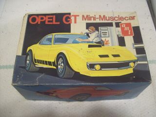 Vintage Amt Opel Gt Mini - Muscle Car 1/25 Scale.  T369.  1973 Open Box.  Rare