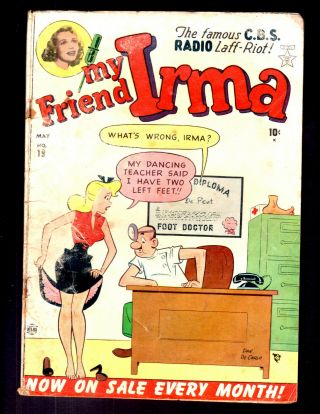 vintage comic book - My Friend Irma May 19 1952 - acceptable one page torn off 2