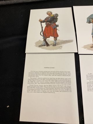Vintage Don Troiani Civil War Union Soldiers Series I 4 Art Prints & History 2