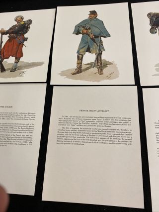 Vintage Don Troiani Civil War Union Soldiers Series I 4 Art Prints & History 3