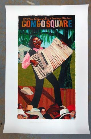 Orleans Jazz Fest Festival 2013 Concert Poster Congo Square Buckwheat Zydeco