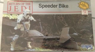Vintage Mpc 1983 Star Wars Return Of The Jedi Speeder Bike Model Kit