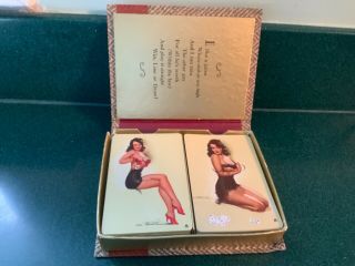 Vintage Boxed Win Lose Or Draw Pinup Playing Cards