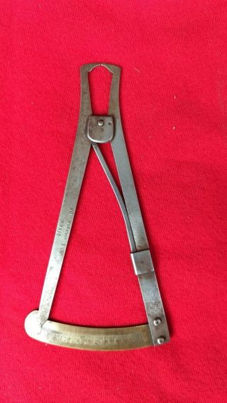 Vintage Dixon Tool Company No.  1 Spring Loaded Caliper 1/5