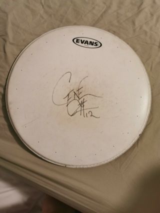 Gene Hoglan Signed Drum Skin Autographed Snare Testament,  Dark Angel